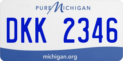 MI license plate DKK2346