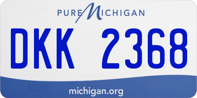 MI license plate DKK2368