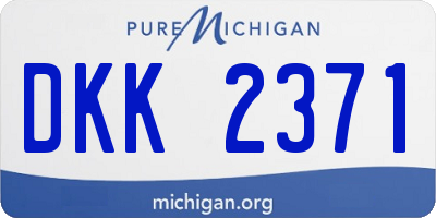 MI license plate DKK2371