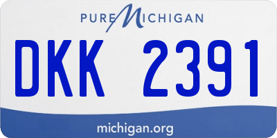 MI license plate DKK2391