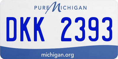 MI license plate DKK2393