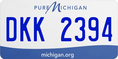 MI license plate DKK2394
