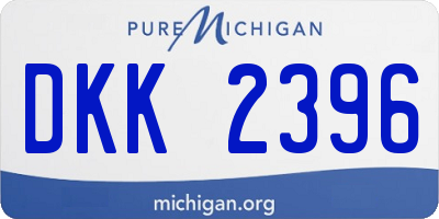 MI license plate DKK2396