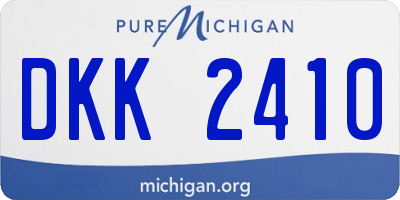 MI license plate DKK2410