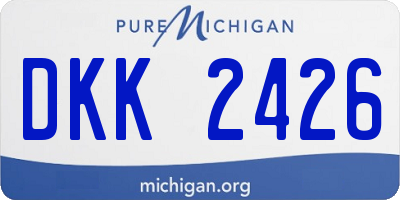 MI license plate DKK2426