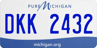 MI license plate DKK2432