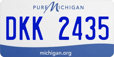 MI license plate DKK2435