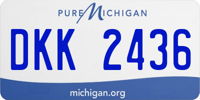 MI license plate DKK2436