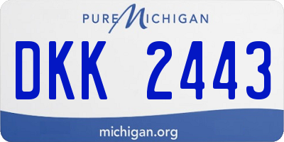MI license plate DKK2443