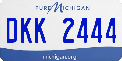 MI license plate DKK2444