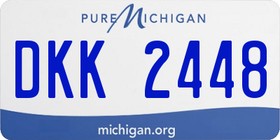 MI license plate DKK2448