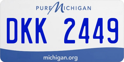 MI license plate DKK2449