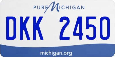 MI license plate DKK2450