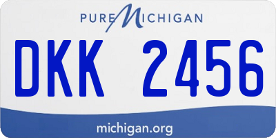 MI license plate DKK2456