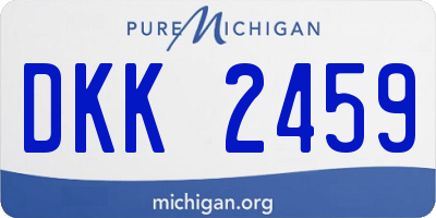 MI license plate DKK2459