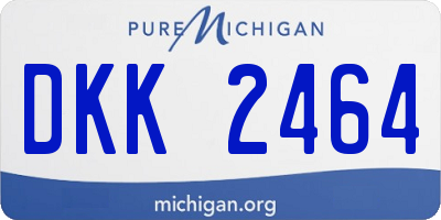 MI license plate DKK2464