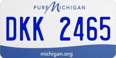 MI license plate DKK2465