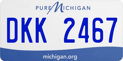 MI license plate DKK2467
