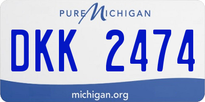 MI license plate DKK2474