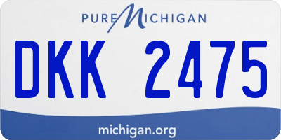 MI license plate DKK2475