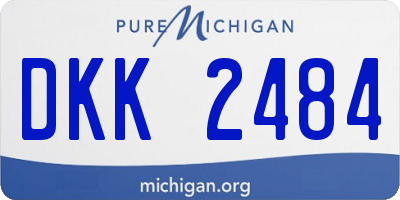 MI license plate DKK2484