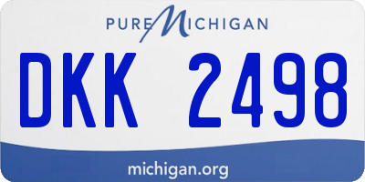 MI license plate DKK2498