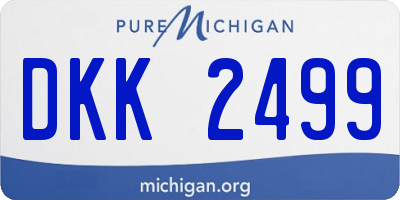 MI license plate DKK2499