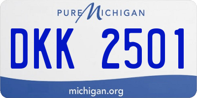 MI license plate DKK2501