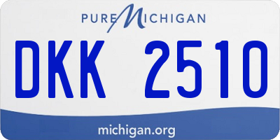 MI license plate DKK2510