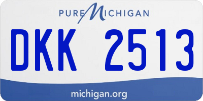 MI license plate DKK2513
