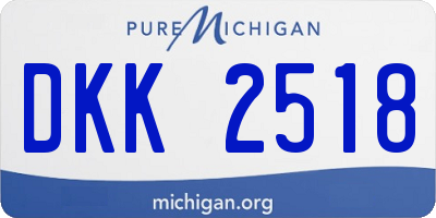 MI license plate DKK2518