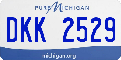 MI license plate DKK2529
