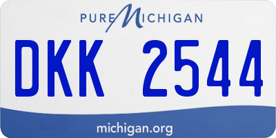 MI license plate DKK2544