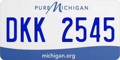 MI license plate DKK2545