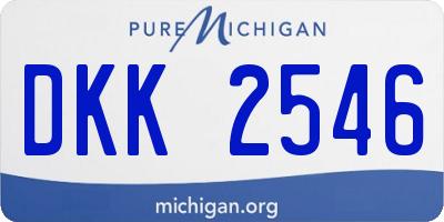 MI license plate DKK2546