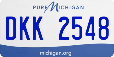 MI license plate DKK2548