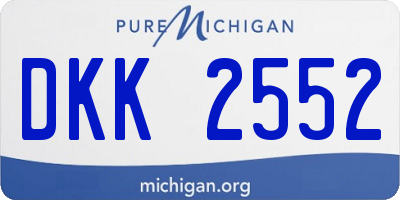 MI license plate DKK2552