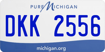 MI license plate DKK2556