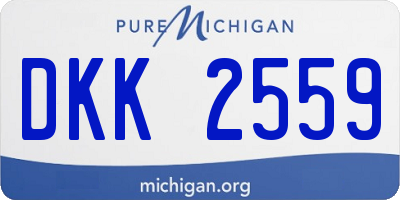 MI license plate DKK2559