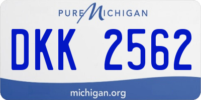 MI license plate DKK2562
