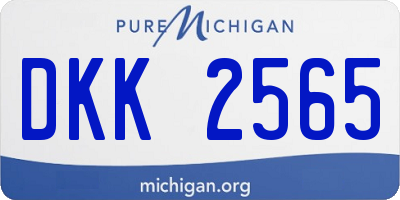 MI license plate DKK2565