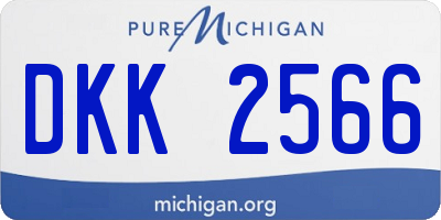 MI license plate DKK2566