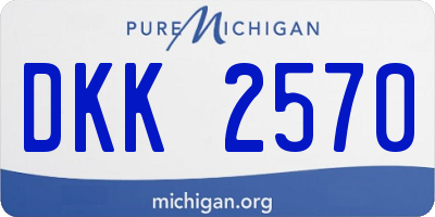 MI license plate DKK2570