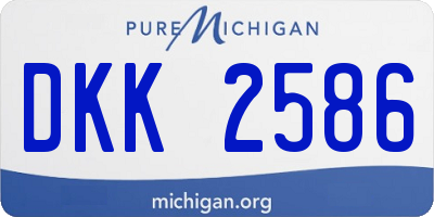 MI license plate DKK2586