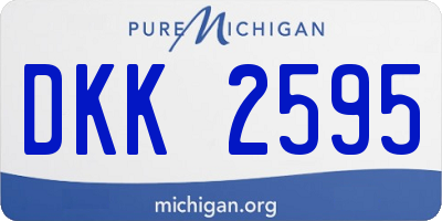MI license plate DKK2595