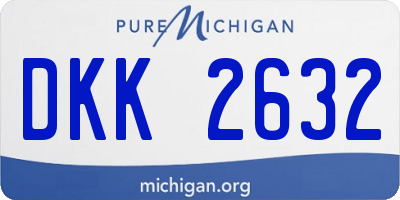 MI license plate DKK2632