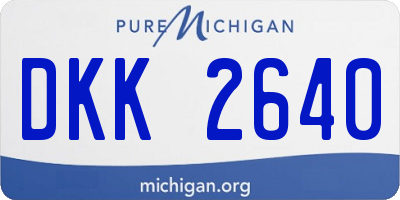 MI license plate DKK2640