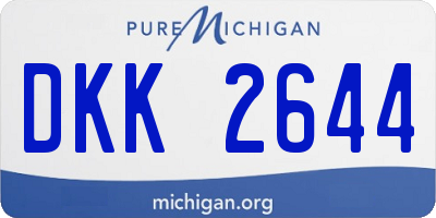 MI license plate DKK2644
