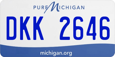 MI license plate DKK2646