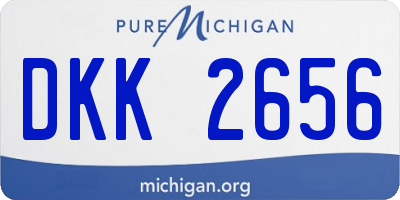 MI license plate DKK2656